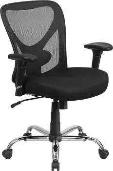 & גבוה הכיסא במשרד | גובה מתכוונן רשת סיבוב כיסא משרדי עם גלגלים